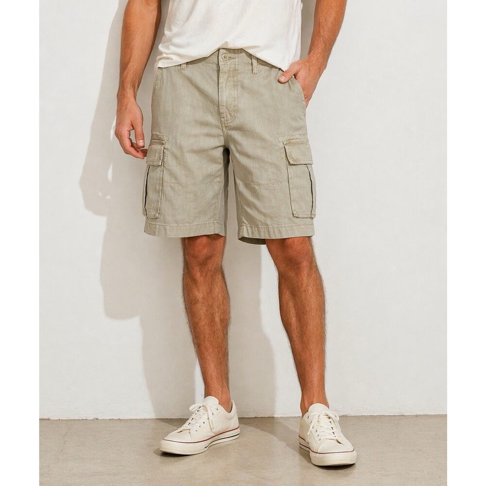 Lucky Brand Cargo Shorts Mens 29 Khaki 9” Inseam NWT $79.50 MSRP